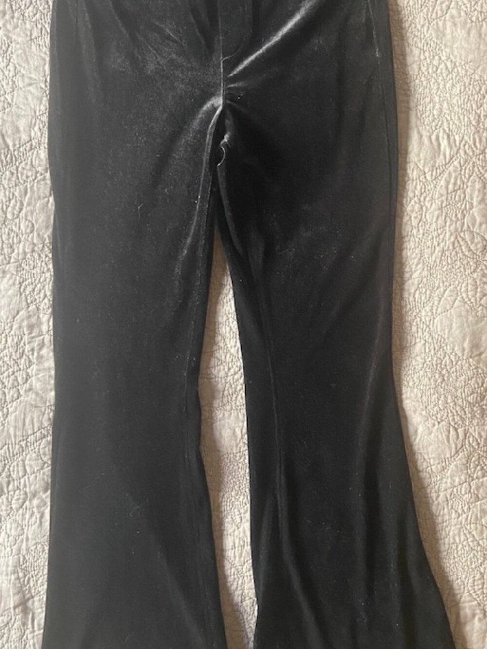 Velvet Bell Bottom Pants